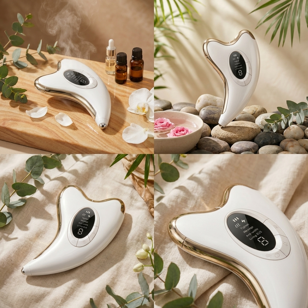 EMS Gua Sha Electric Face Massager with Heat & Vibration - Lauroso™